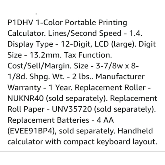 Canon PI-DHV Printing Calculator - Picture 9 of 10
